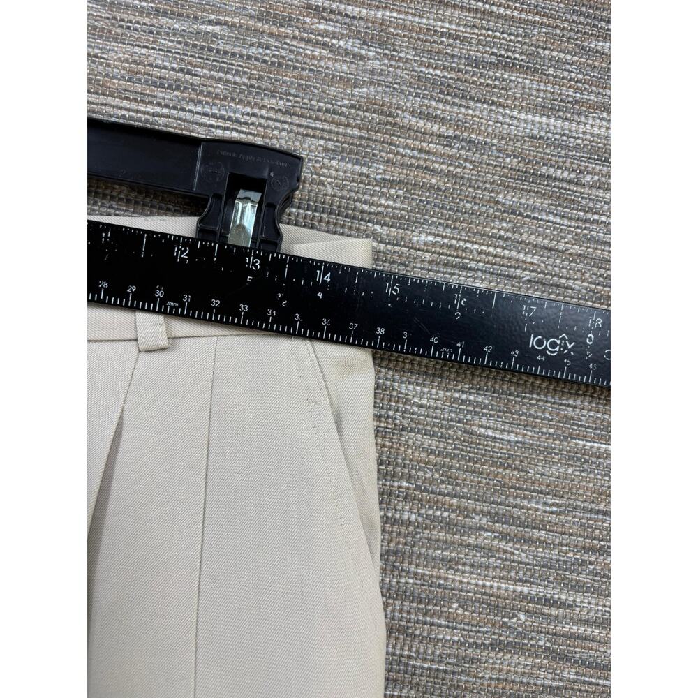 Vintage Talbots Wool Dress Pants Womens Size 10 Beige Pleated High Rise Stretch - Picture 5 of 7